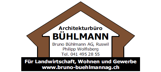 Sponsor Jahreskonzert 2019, Architekturbüro Bühlmann, Ruswil