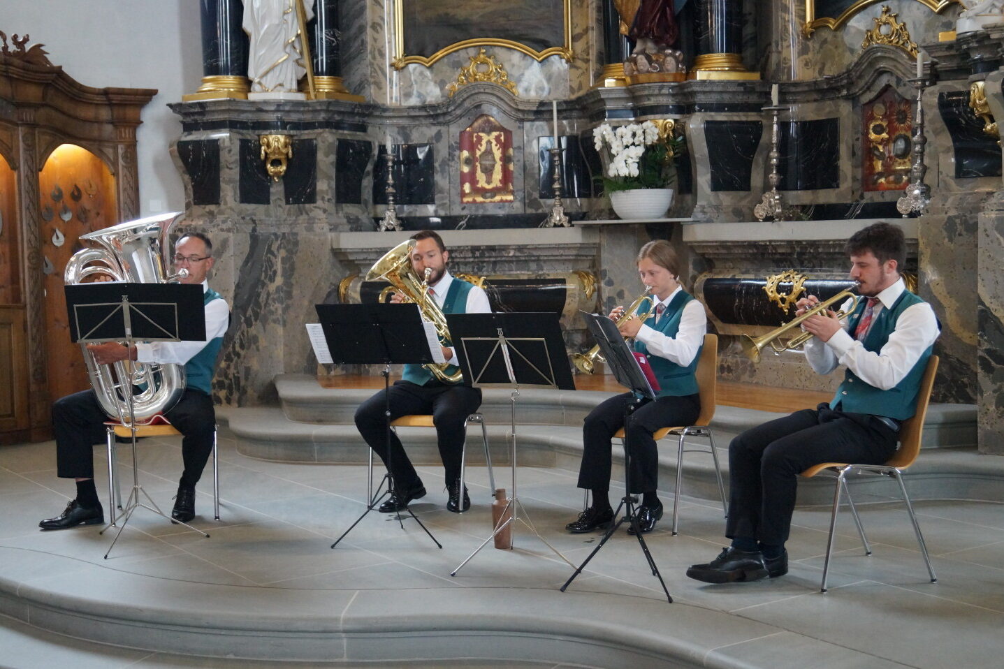 Das OMR Brass-Quartett im Einsatz