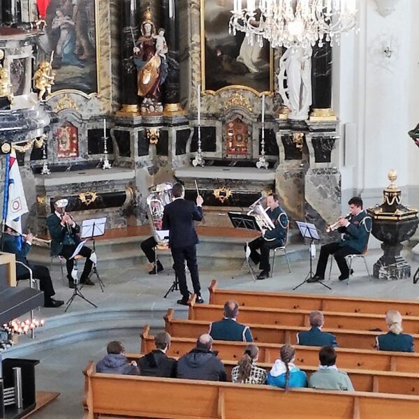 Brass-Quintett der Ortsmusik eröffnet den Palmsonntag 2021
