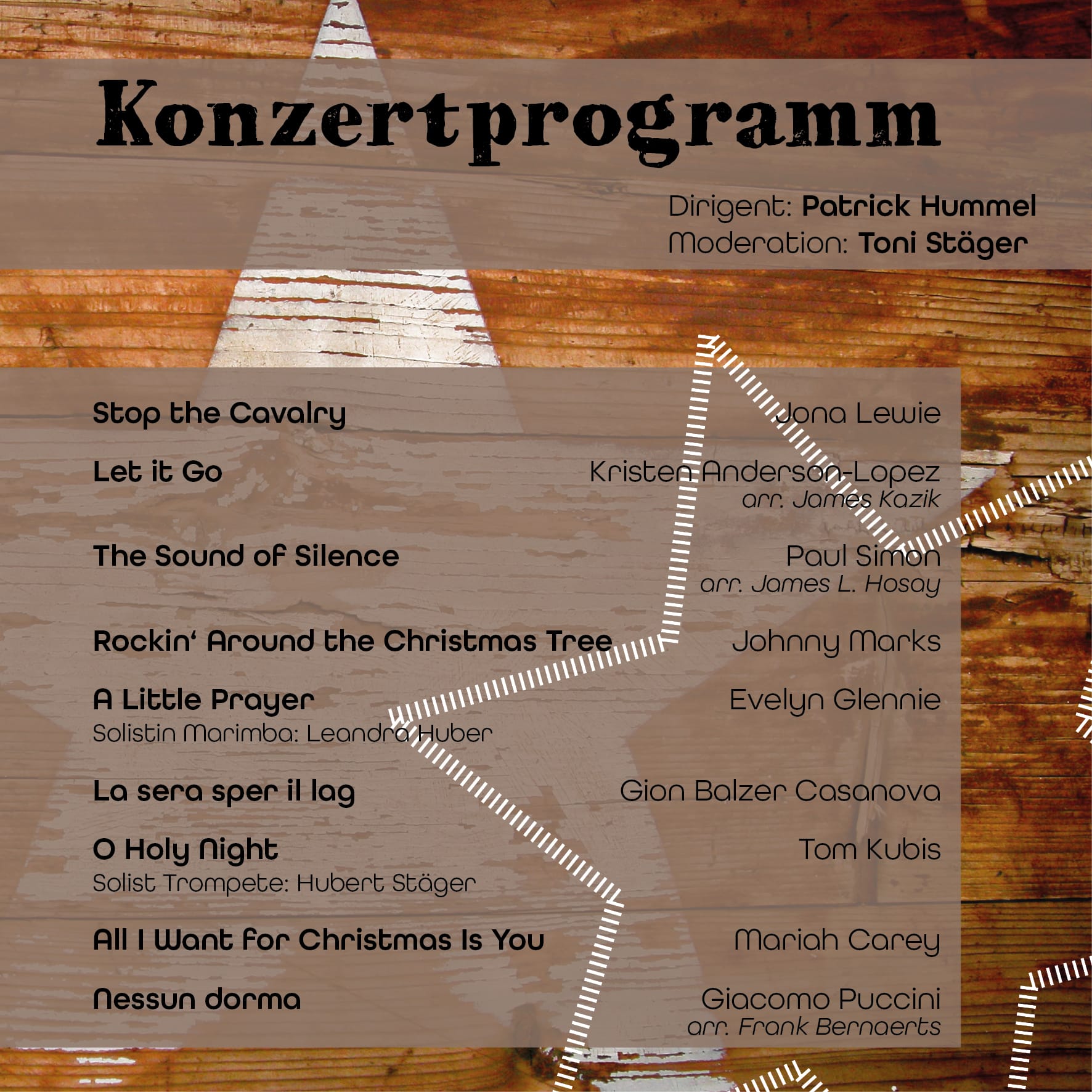 Programm zum Gaudete-Konzert 2021