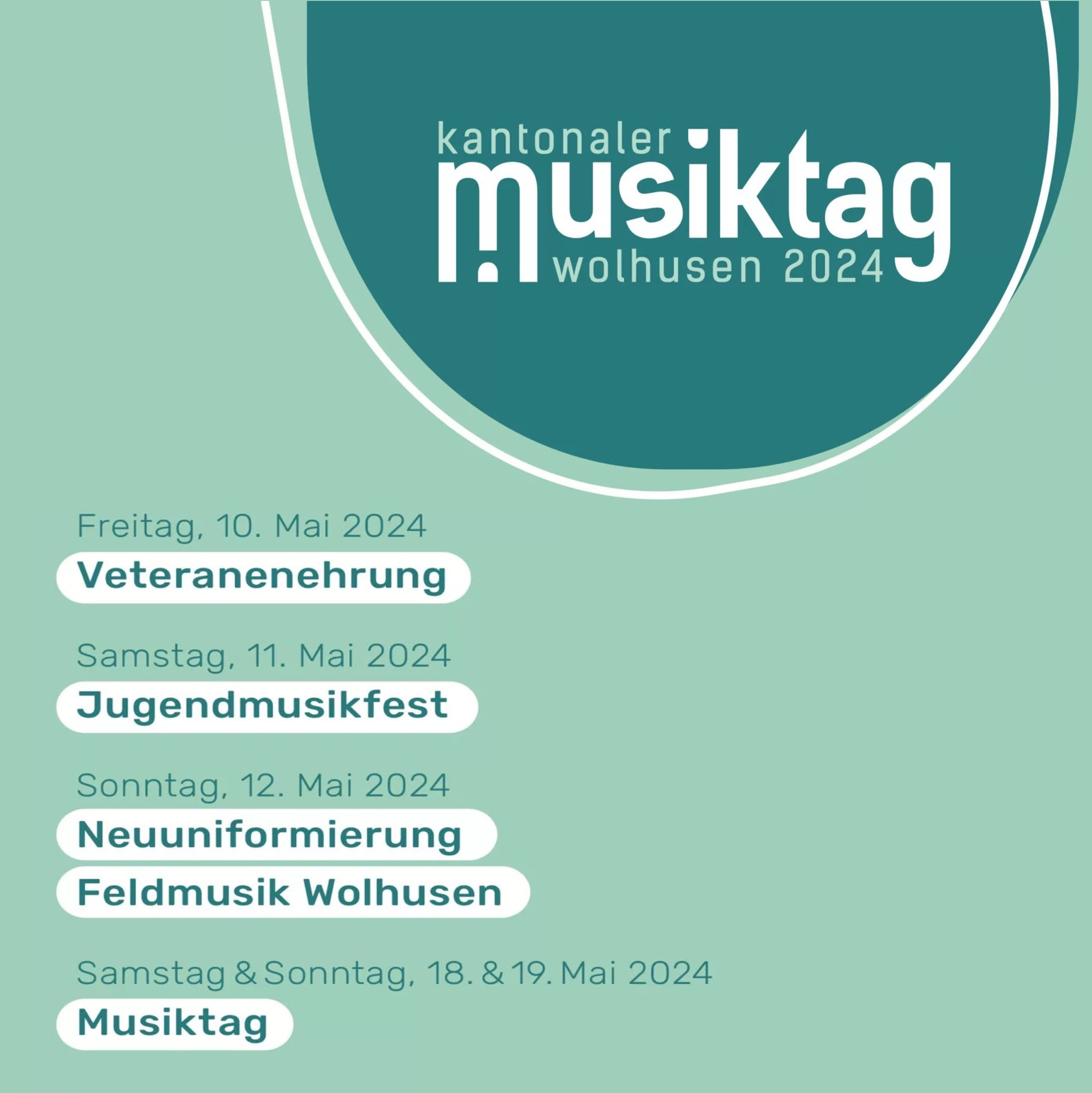 Die Ortsmusik Rüediswil nimmt am Musiktag Wolhusen 2024 teil.