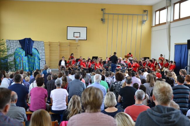 Im 2017 führte die Ortsmusik Rüediswil in der Turnhalle Rüediswil ihr zweites Kinderkonzert durch.