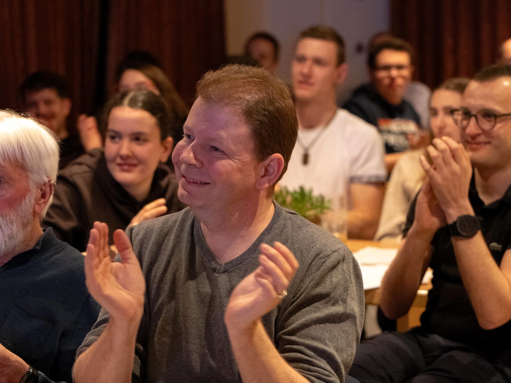 Sieben Musikanten konnten an der GV 2025 für ihr langjähriges Wirken geehrt werden.