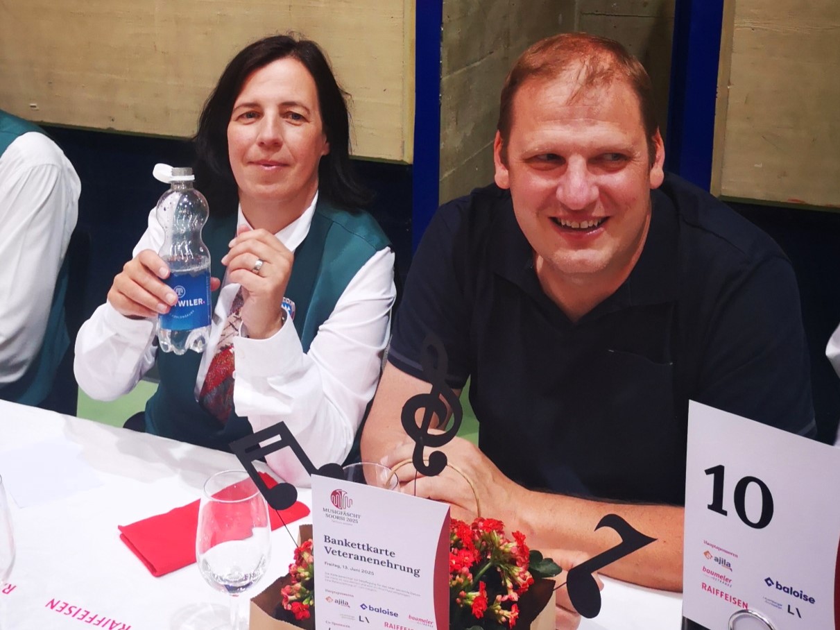 Benedikta Rosenberg mit Ehemann Andreas an der Veteranenehrung in Sursee.