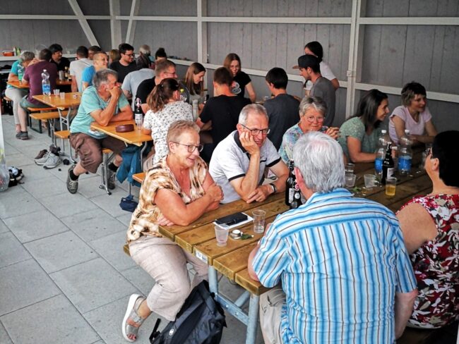 Die Ortsmusikanten und Musikantinnen genossen den Abend.