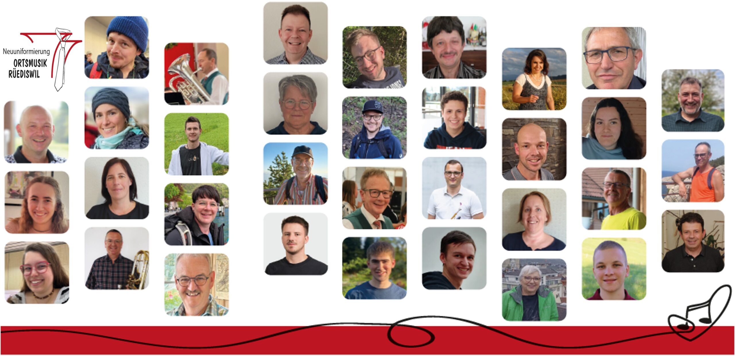 Die Ortsmusik Rüediswil bedankt sich für die Unterstützung an der Neuuniformierung 2026.