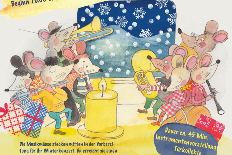 Die Ortsmusik Rüediswil führt am 6. Dezember 2025 das Kinder- und Familienkonzert zum Thema die "Musikmäuse helfen den Bienen", von Isabelle Gschwend und Isabel Gassmann auf.