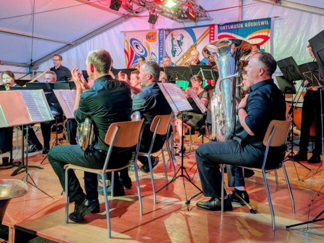 Eine ungewohnte Aufstellung wählte die Brass Band MV Ruswil am Openair 2026