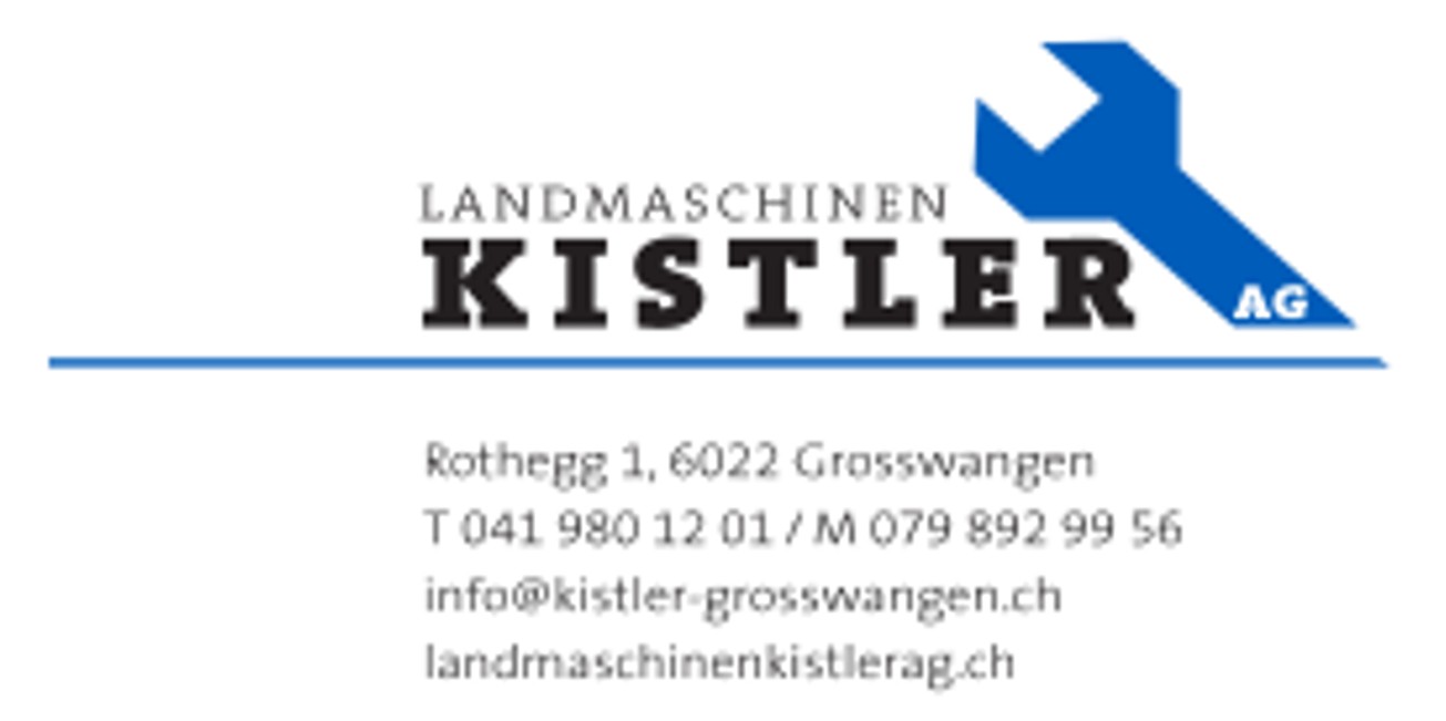 Landmaschinen Kistler AG Landmaschinen Kistler AG ist Karussell-Sponsor an der Neuuniformierung der Ortsmusik Rüediswil.