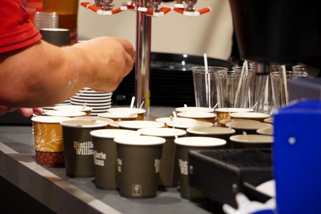 Am Fürobebier der OMR wurden nicht nur Bier, Mineral und Wein getrunken auch der Kaffee war sehr begehrt.