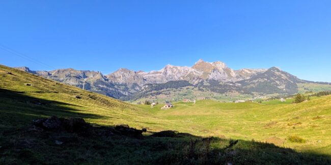 Auf dem Klangweg Toggenburg durfte die Ortsmusik Rüediswil das herrliche Panorama auf den Alpstein geniessen. Was für herrliches Wetter auf dem Vereinsausflug!