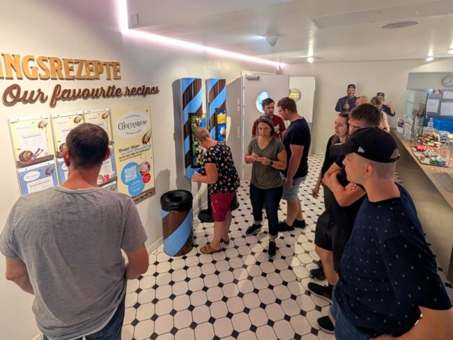 Auf dem Vereinsausflug der Ortsmusik Rüediswil besuchte die OMR am Sonntag den Chocolatier Maestrani in Flawil.
